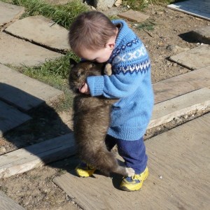 The boy and the puppy